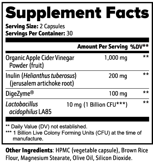 Pure Organic Apple Cider Vinegar Capsules