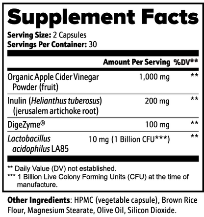 Pure Organic Apple Cider Vinegar Capsules
