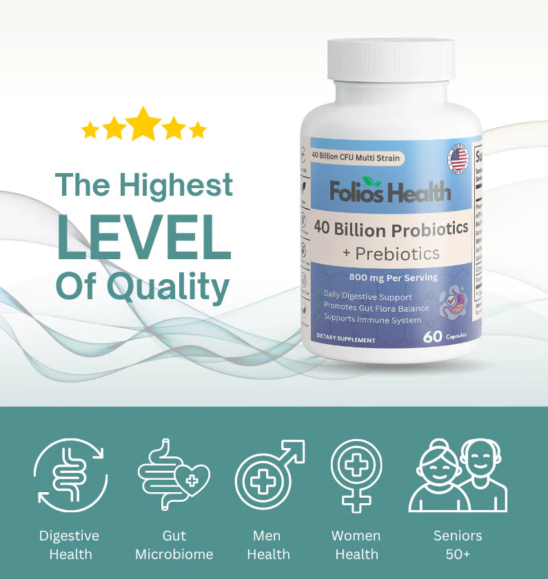 40 Billion CFU Multi-Strain, Probiotic + Prebiotics