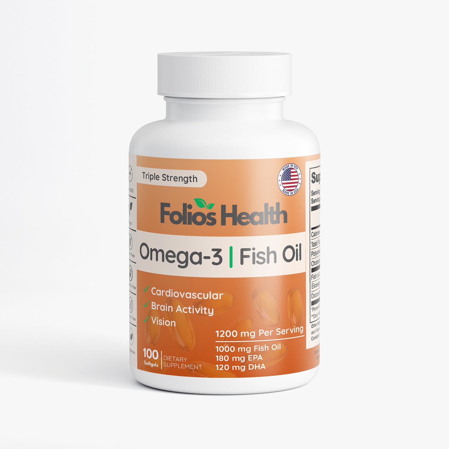 Omega-3 Fish Oil Fatty Acid Supplement